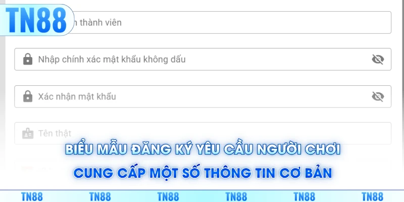 Biểu mẫu sẽ tự động yêu cầu cung cấp một số thông tin cơ bản